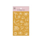 MU Gold Foil Print-On Stickers No.04 Magnolia, 1 sheet/packet
