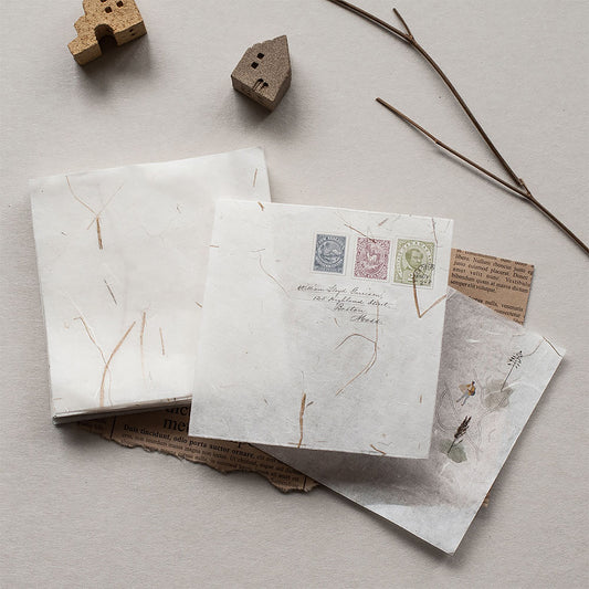 MU Natural Textured Paper Packet - 08 White Tea