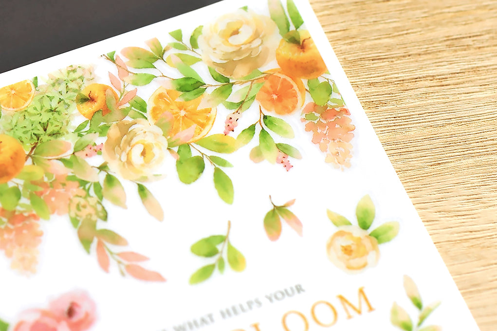 MU Print-On Stickers No.172: Summer Flower Bloom, 2 designs/packet