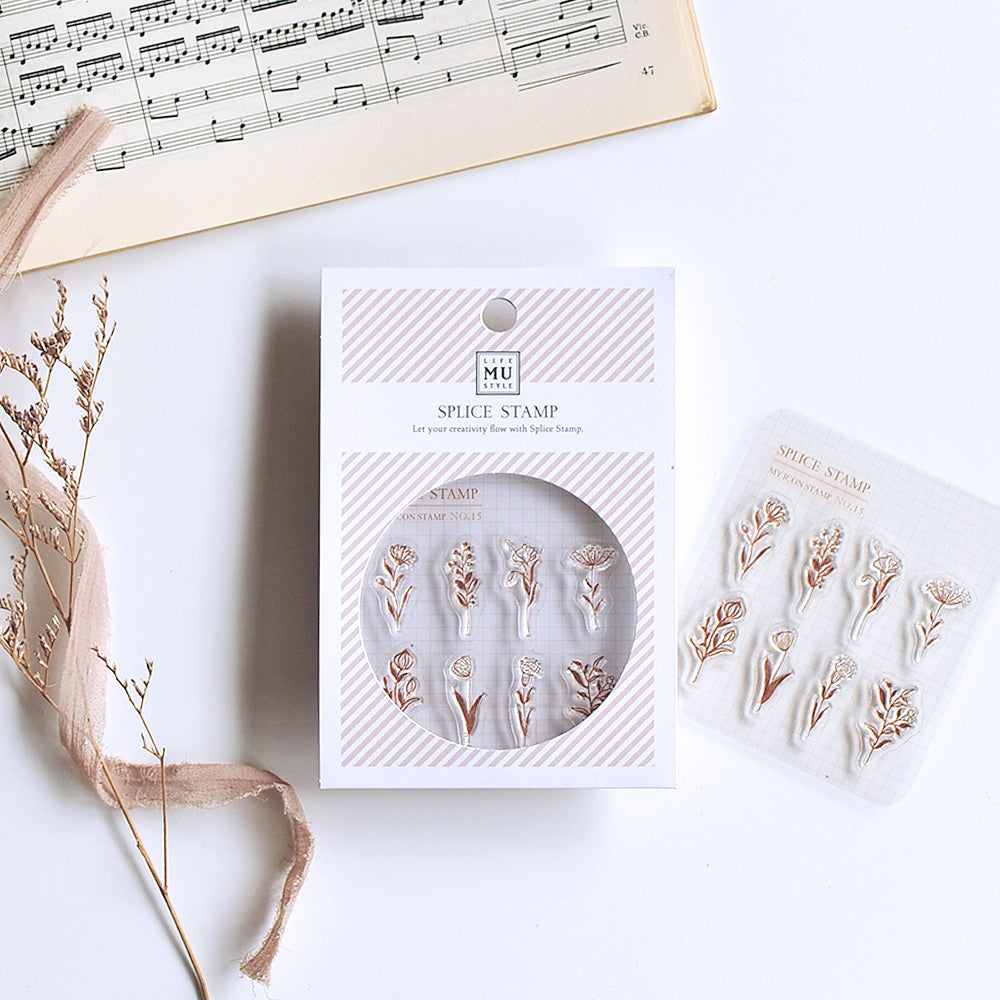 MU Lifestyle My Icon Clear Stamp Set - No.15, A Flower