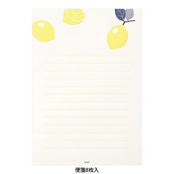 Midori Letterpress Letterset- Lemon, handprinted in Japan