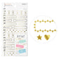 Midori Planner Sticker Sheet - Gold Titles, 1 Sheet