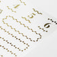 Midori Planner Sticker Sheet - Gold Titles, 1 Sheet