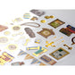 Midori Sticker Marché Washi Stickers - Antique (Gold Foil)
