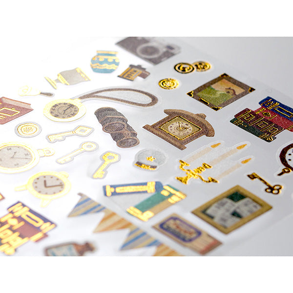 Midori Sticker Marché Washi Stickers - Antique (Gold Foil)