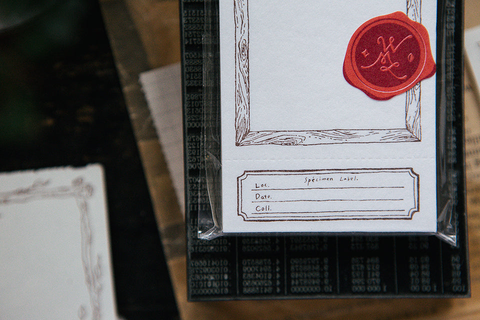 OURS Wooden Frame Letterpress Label Book