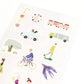 Saien x Miki Tamura Washi Art Sticker Sheet - Downtown, 1 PC