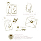 Saien x Miki Tamura Washi Art Sticker Sheet - Kitchen, 1 PC