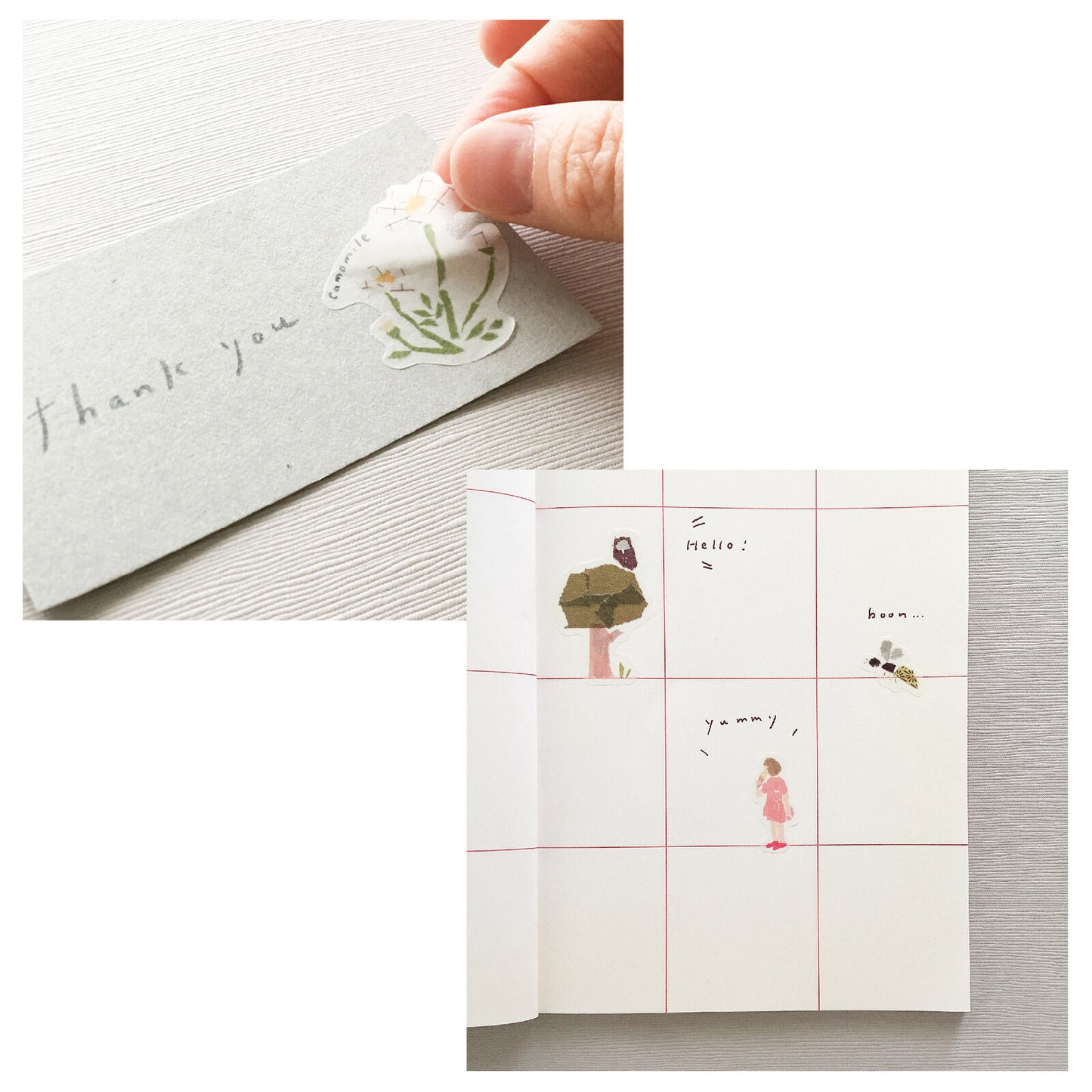 Saien x Miki Tamura Washi Art Sticker Sheet - Wild Flower, 1 PC
