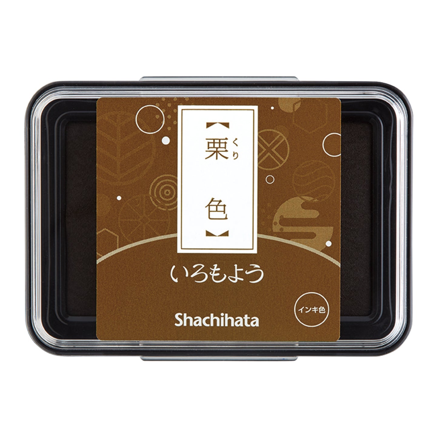 Shachihata Japanese Traditional Inkpads, Kuri (Chestnut Brown), 1 PC