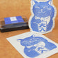 Shachihata Japanese Traditional Inkpads, Ruri (Lazurite Blue), 1 PC