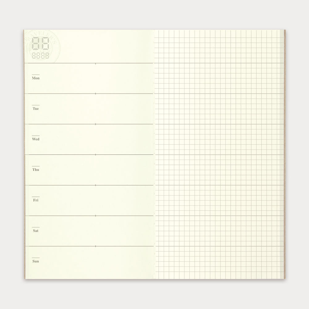 TRAVELER'S Notebook - Regular Size Refill - 019 Free Diary (Weekly + Memo)