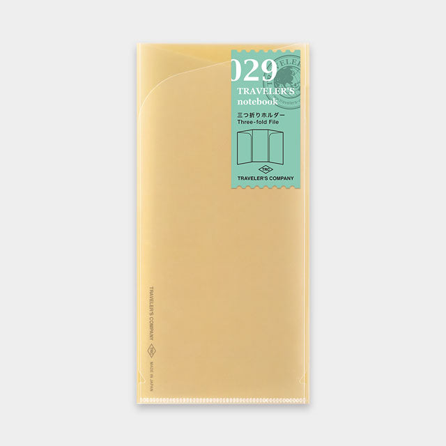 TRAVELER'S Notebook - Regular Size Refill - 029 Three-fold File