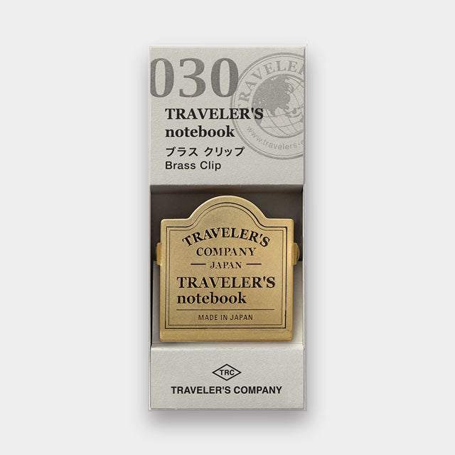 TRAVELER'S Notebook - 030 Brass Clip - TRC Logo