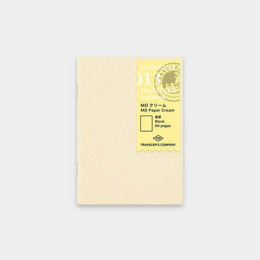 TRAVELER'S Notebook - Passport Size Refill - 013 MD Paper Cream