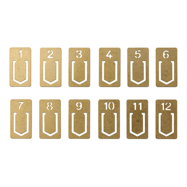 TRAVELER'S COMPANY - BRASS Number Clips
