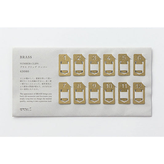 TRAVELER'S COMPANY - BRASS Number Clips