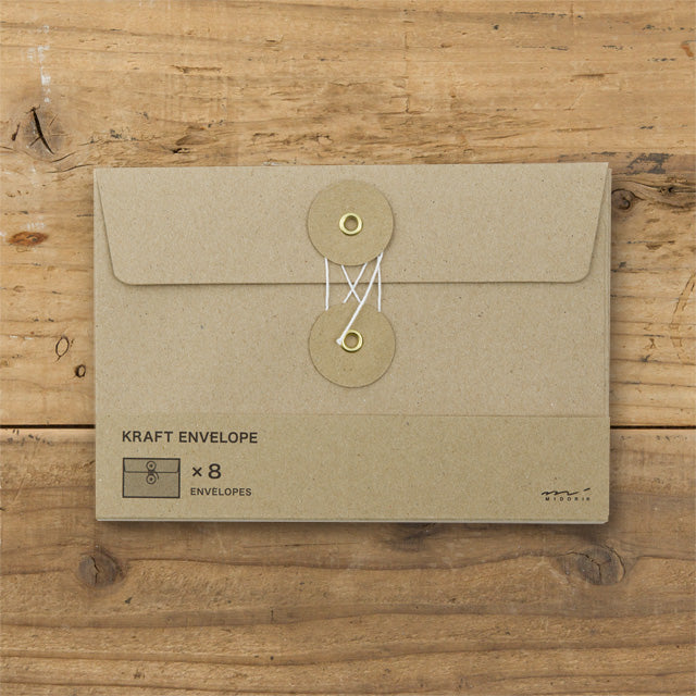 TRAVELER'S COMPANY Kraft Envelope Medium, Set of 8, Two colors