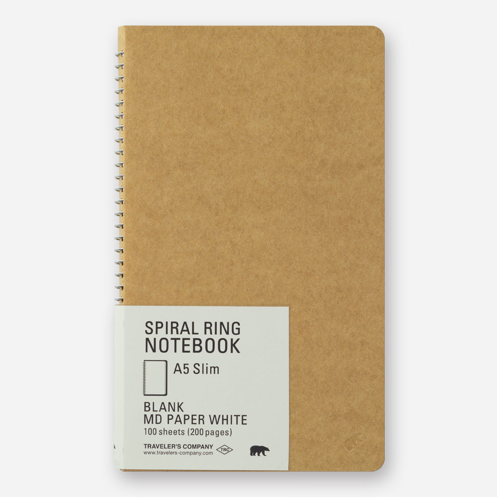 TRAVELER'S COMPANY - SPIRAL RING NOTEBOOK, MD Paper White(A5 Slim)