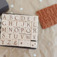 Yeon Charm Mini Alphabet Rubber Stamp Set, Letter Stamps, 30pcs/set