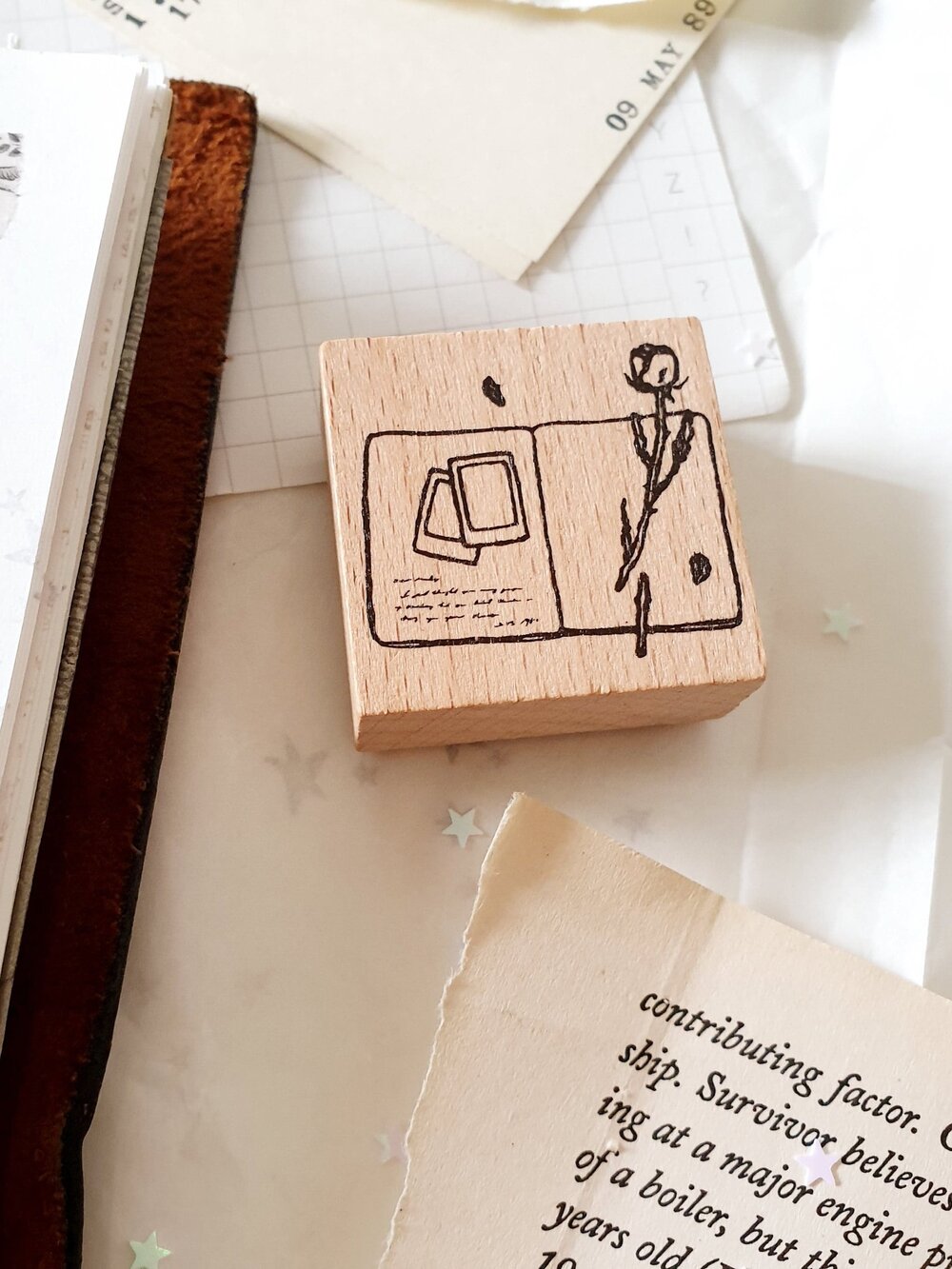 Yeon Charm Dear Diary Rubber Stamp, 1 pc