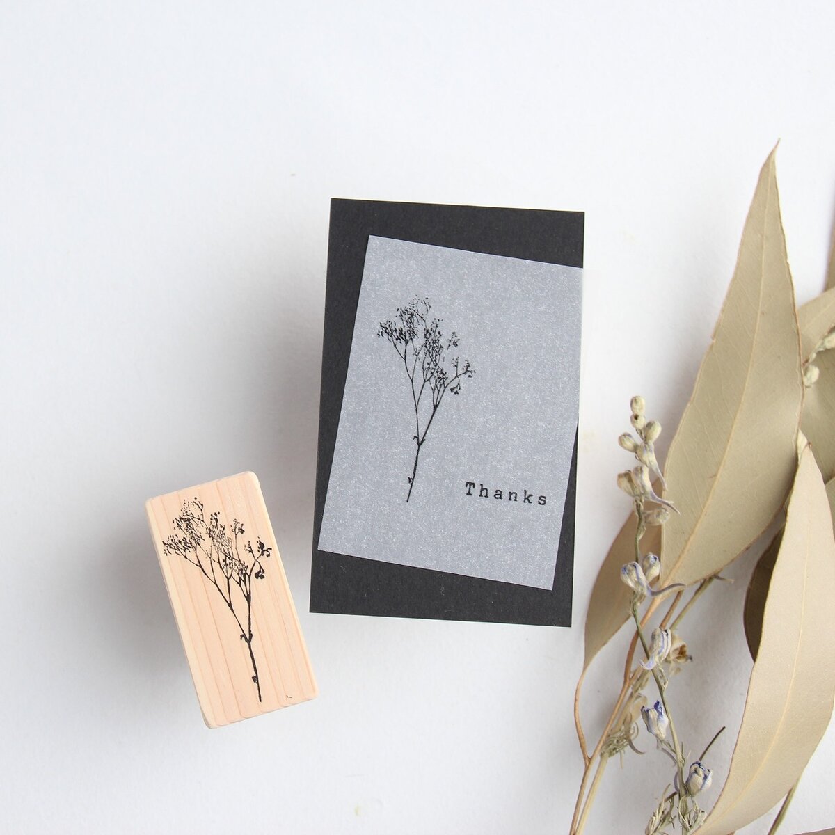 always smile... Bouquet of Baby's Breath M Rubber Stamp