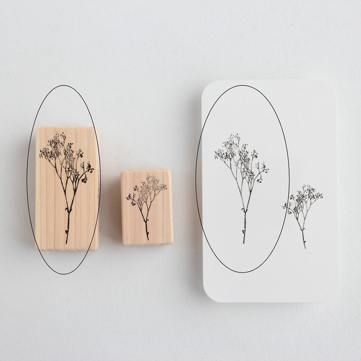 always smile... Bouquet of Baby's Breath M Rubber Stamp