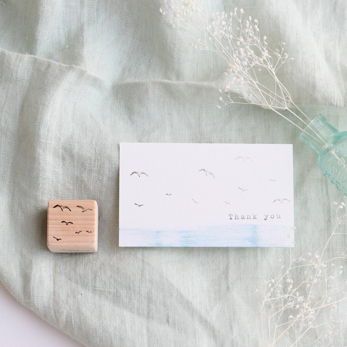 always smile... Seagull Rubber Stamp