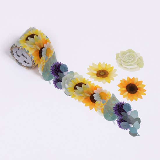 Bande Washi Tape Sticker Roll - Sunflower Bouquet