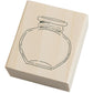 Beverly Ink's Companion Rubber Stamp - Glass Ink Bottle No Lid
