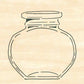 Beverly Ink's Companion Rubber Stamp - Glass Ink Bottle No Lid
