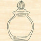 Beverly Ink's Companion Rubber Stamp - Glass Ink Bottle with Lid