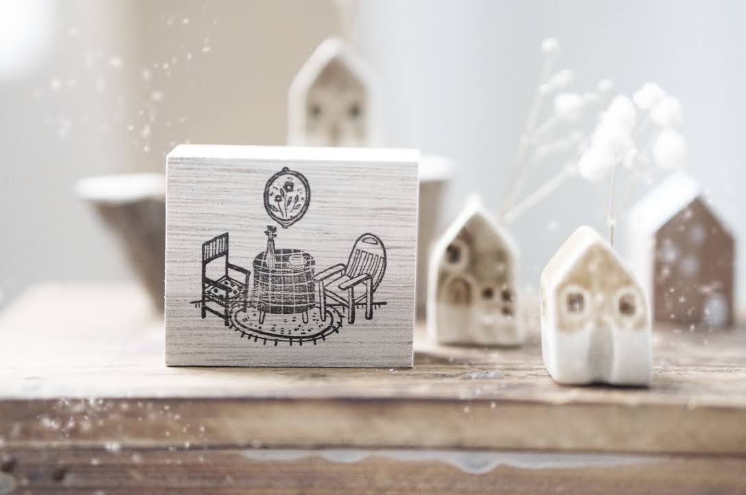 Black Milk Project Home Sweet Home Rubber Stamp - Tea Table