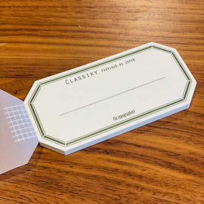Classiky Letterpress Water-activate Label Book, Red/Green