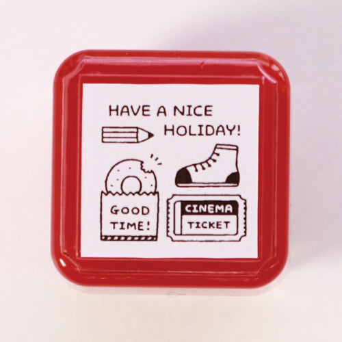 eric small things self-inking stamp - Have a Nice Holiday