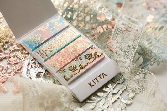KITTA Portable Washi Tape, Artist Collaboration, Vintage Gold Foil Pattern