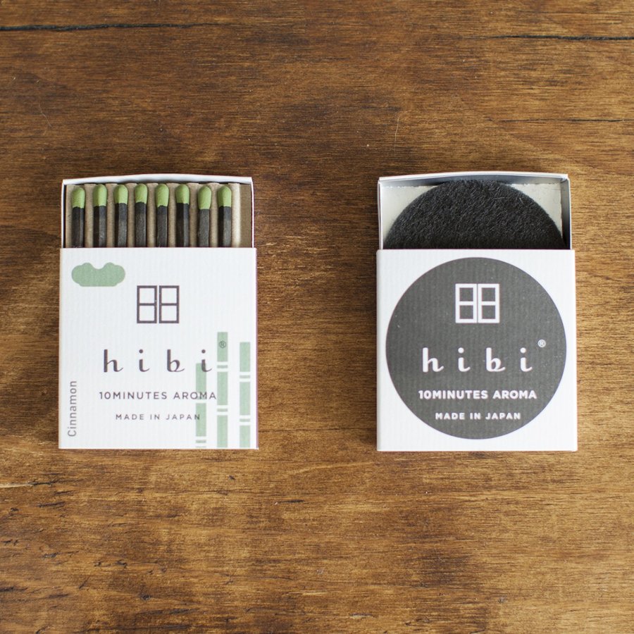 Hibi Incense Matches, Japanese Scent Series, 8ct w/special burning pad, handmade in Japan
