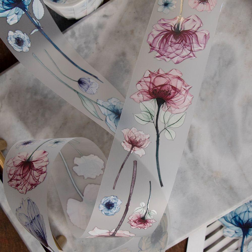 Loidesign "Touming" Transparent Roses Washi/Matte PET Tape
