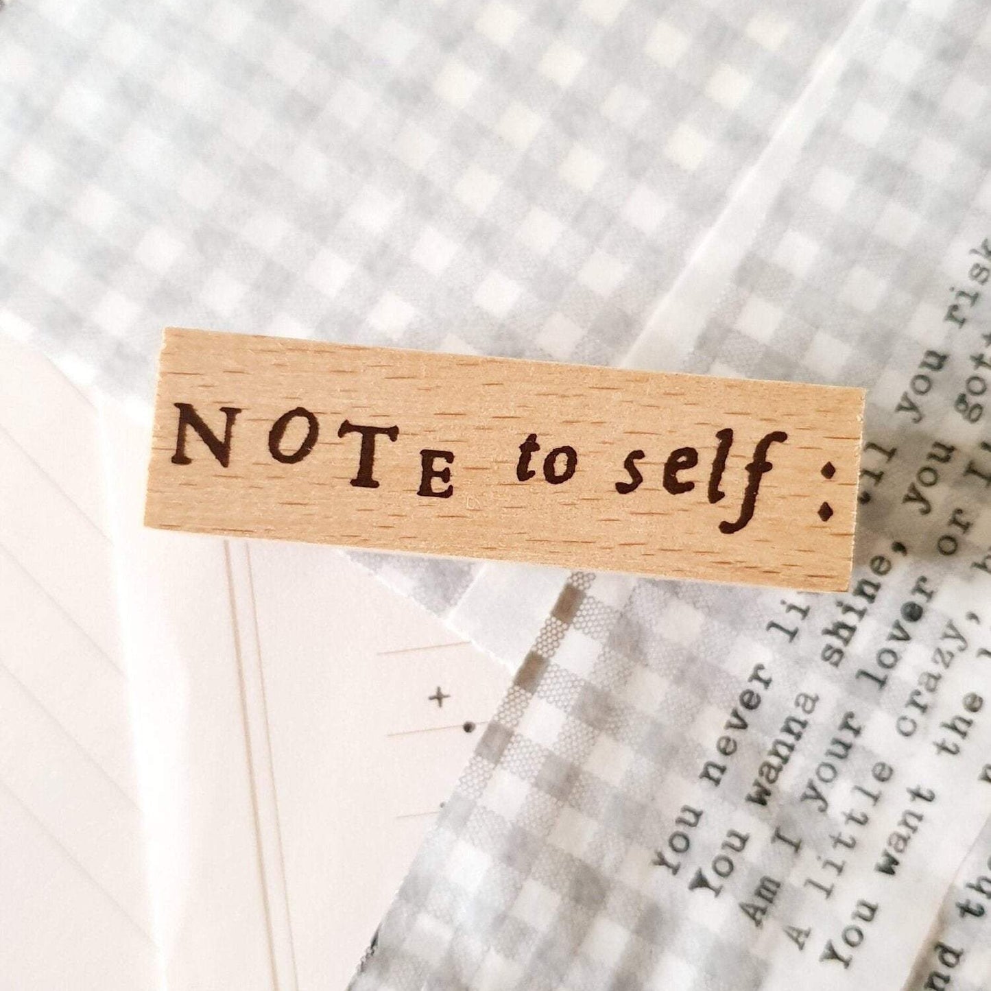 Yeon Charm Note to Self Rubber Stamp, 1 PC