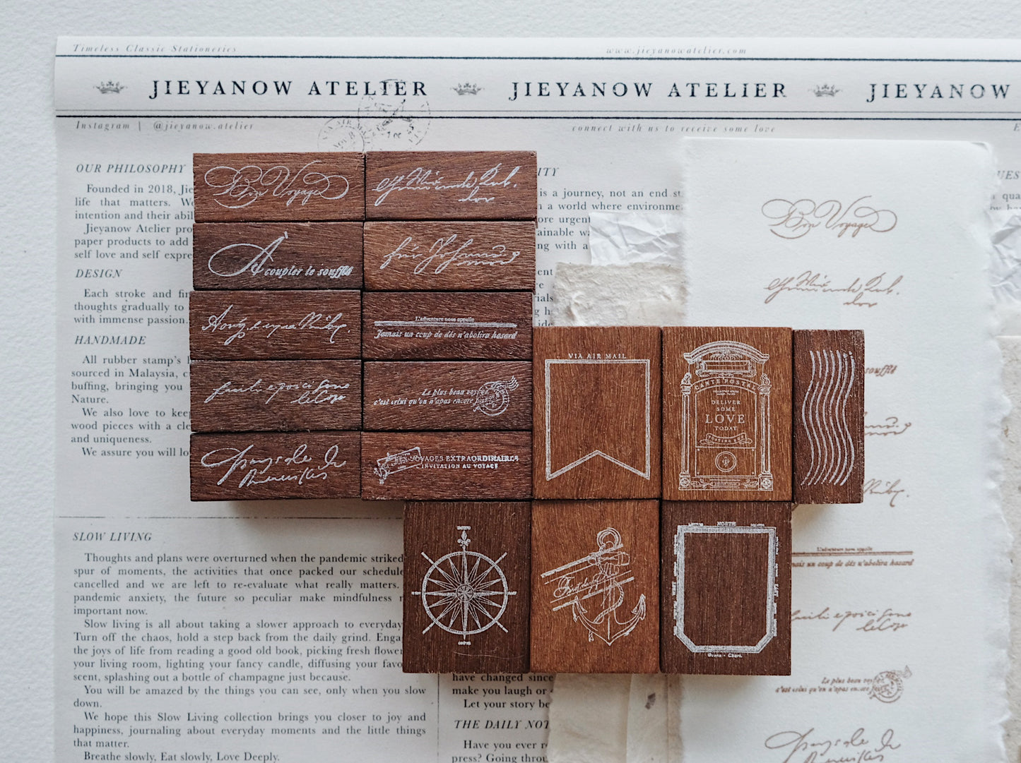 Jieyanow Atelier Rubber Stamp - Bon Voyage Collection
