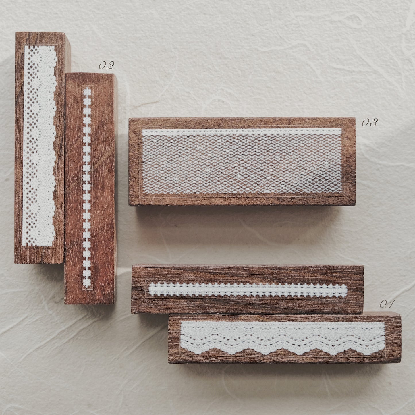 Jieyanow Atelier Rubber Stamp - Lovely Lace Collection