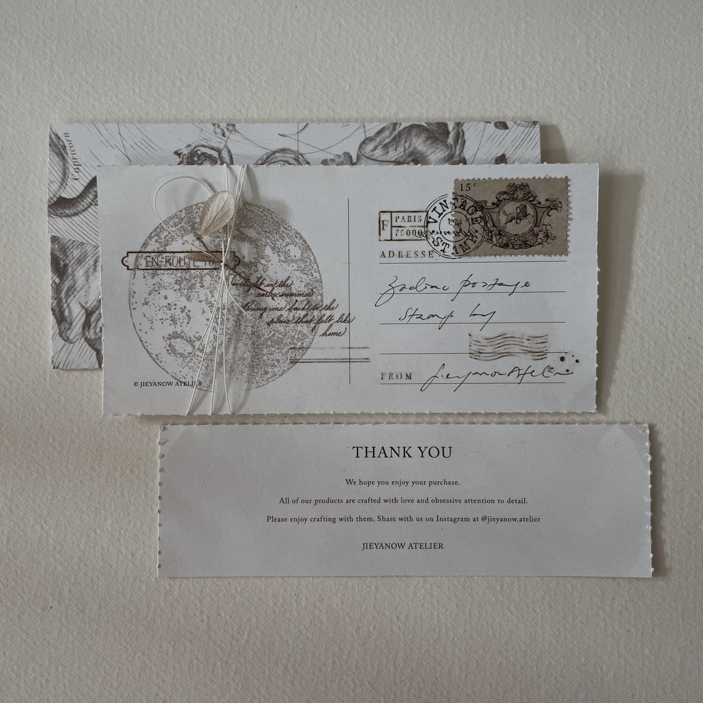 Jieyanow Atelier Zodiac Postage Stamp-style Paper, 12pcs