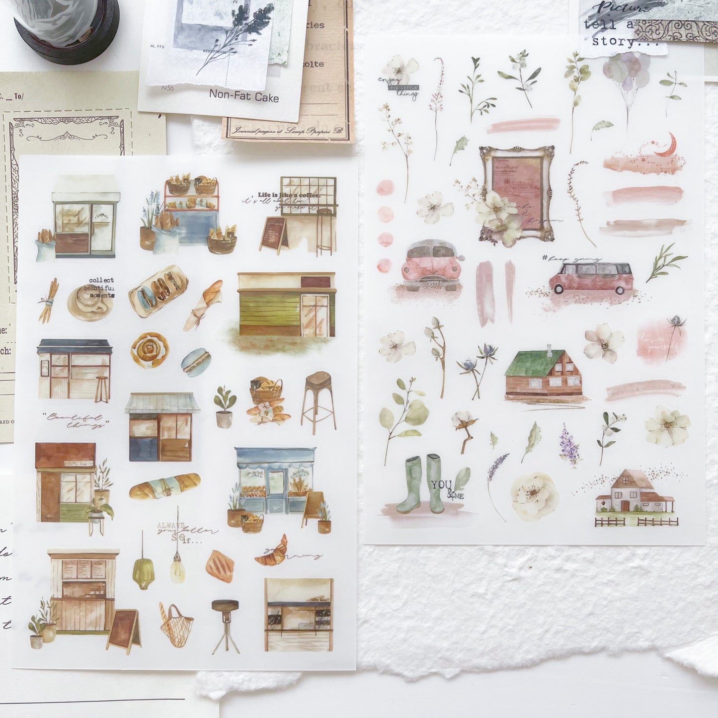 Journal Pages Print-On Stickers, Collect Beautiful Moments