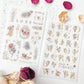 Journal Pages Print-On Stickers - Golden Alphabet & Numbers