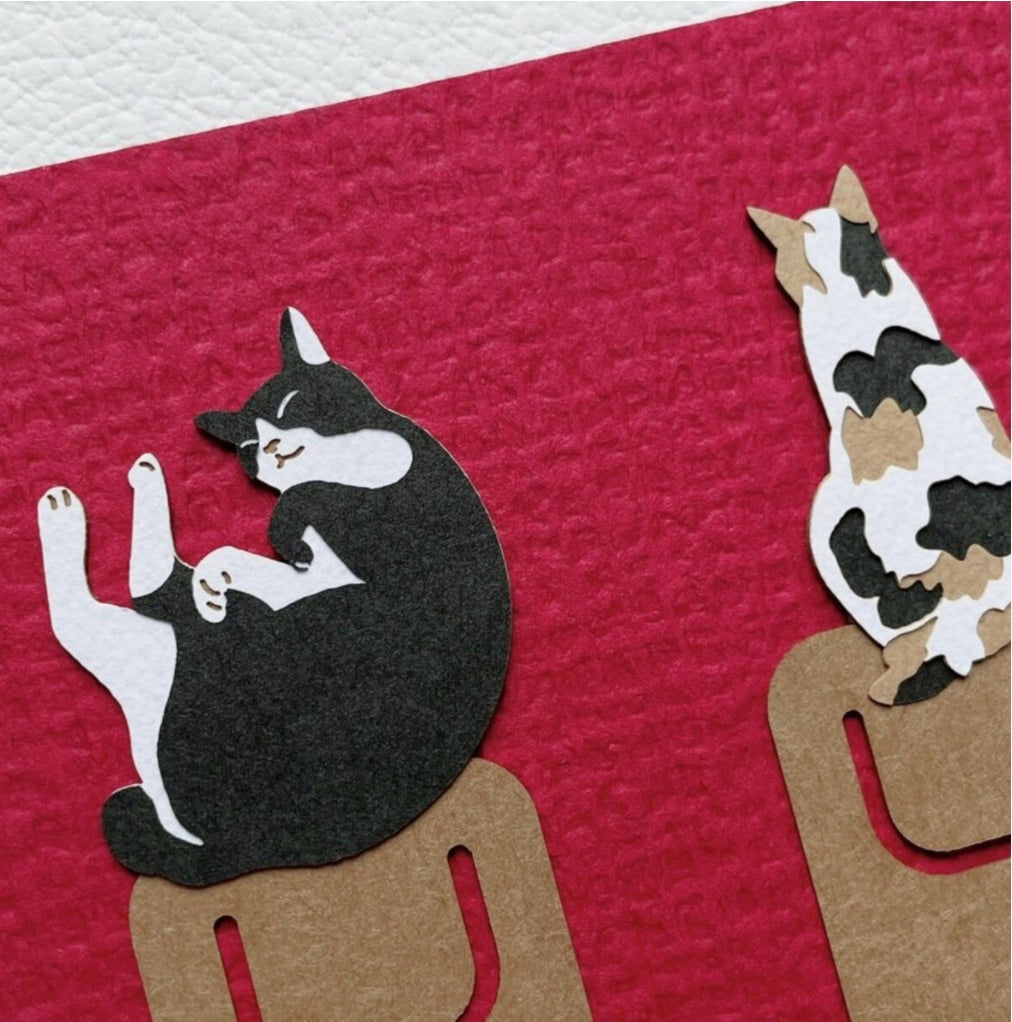 Kirie Fabbricca Paper Bookmark Set - Cat