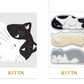 KITTA Portable Clear Washi Tape, Neko (Cat)