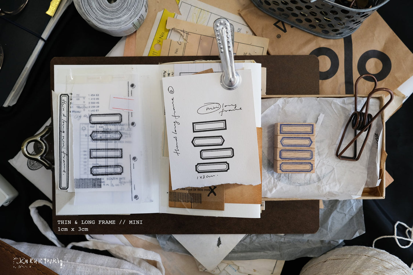 Kurukynki Thin & Long Frame Rubber Stamp Set - Mini (Set of 4)