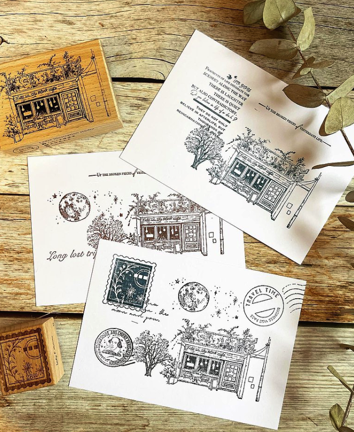 2 Sheets Clear Stamps Silicone Stamps Vintage Text Stamps for Journaling Scrapbooking, Other