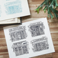Lady F Retro Shopping Street Rubber Stamp Set, 4+1 Pieces