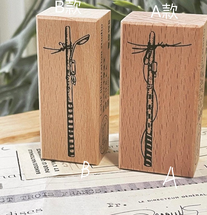 Lady F Rubber Stamp - Telephone Pole, 2 designs